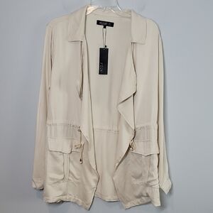 STOOSH cream cinch waist jacket size small